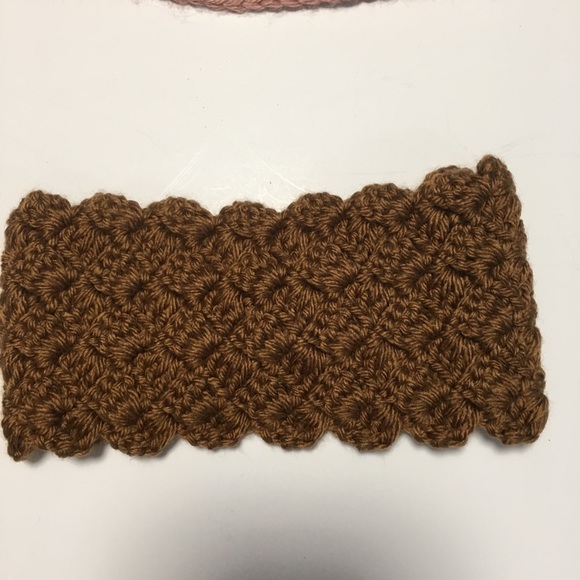 TRENDING TOBOGGAN & HEADBAND EAR COVERS GRAY PINK BROWN - Picture 6 of 8